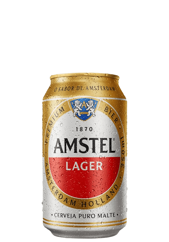 Cerveja Amstel Lata 350ml - 12 unidades