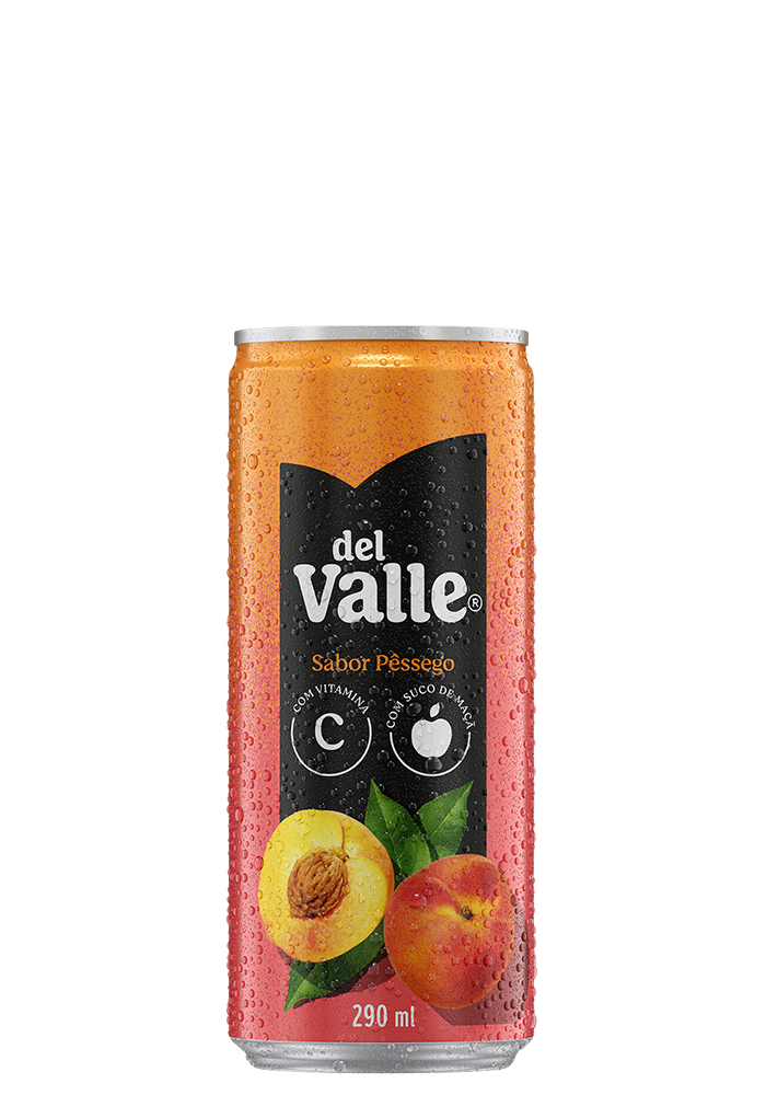 Suco Del Valle Néctar Pêssego Lata 290ml - 6 unidades