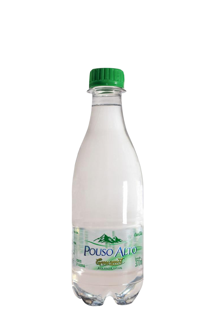 Água Mineral Pouso Alto Gourmet Pet Com Gás 370ml - 12 unidades