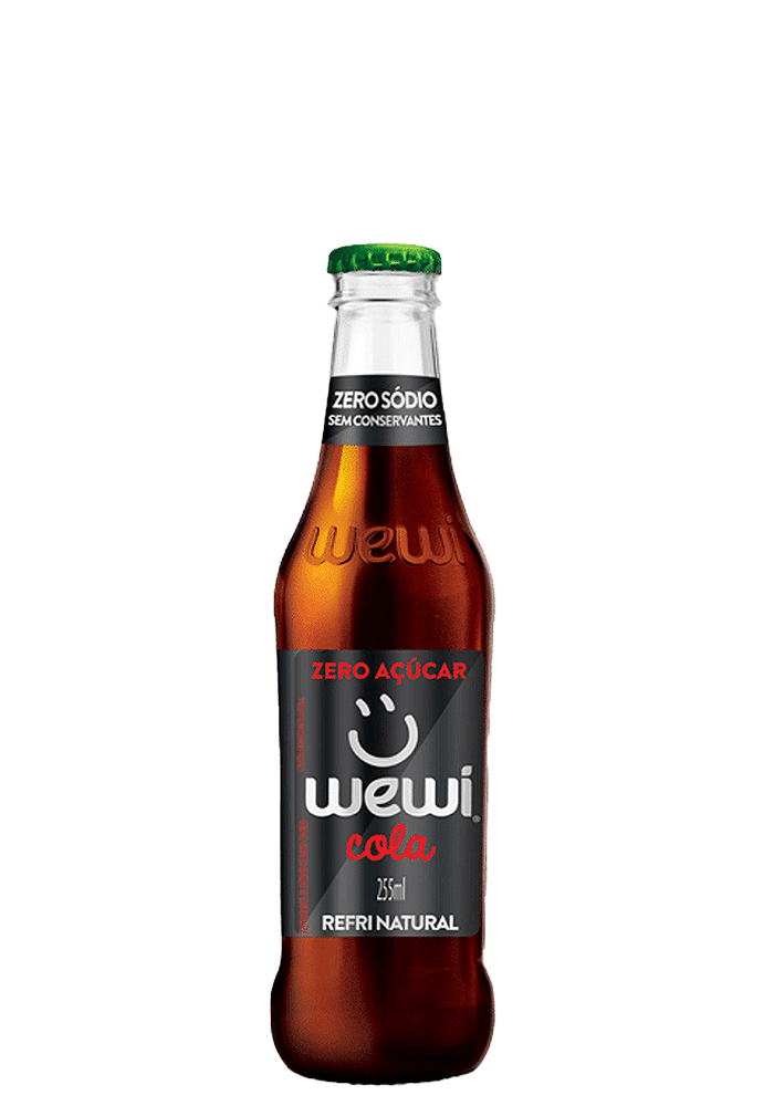 Refrigerante Cola Zero Orgânico Wewi Vidro 255ml - 6 unidades