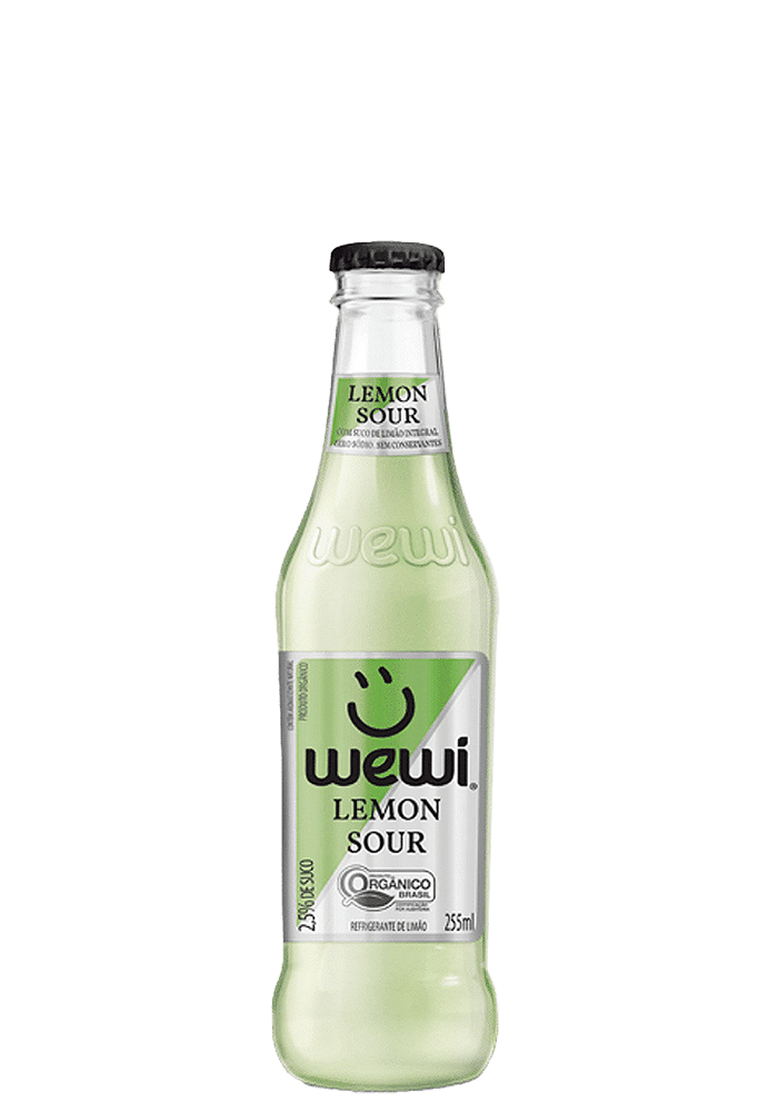Refrigerante Lemon Sour Orgânico Wewi Vidro 255ml - 6 unidades