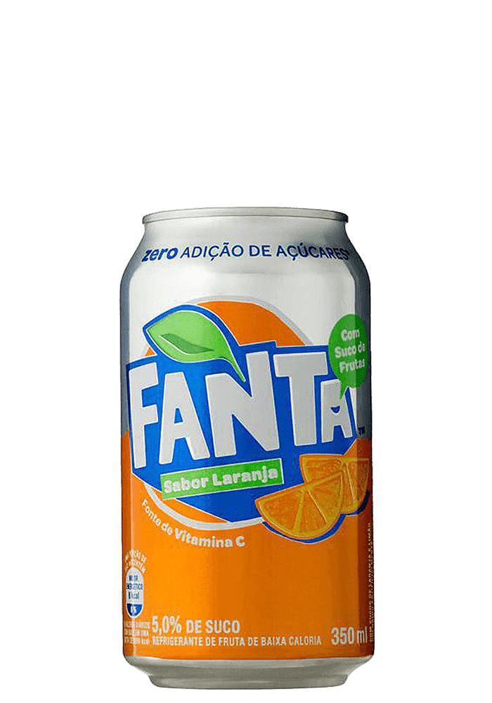 Refrigerante Fanta Laranja Zero Lata 350ml - 6 unidades