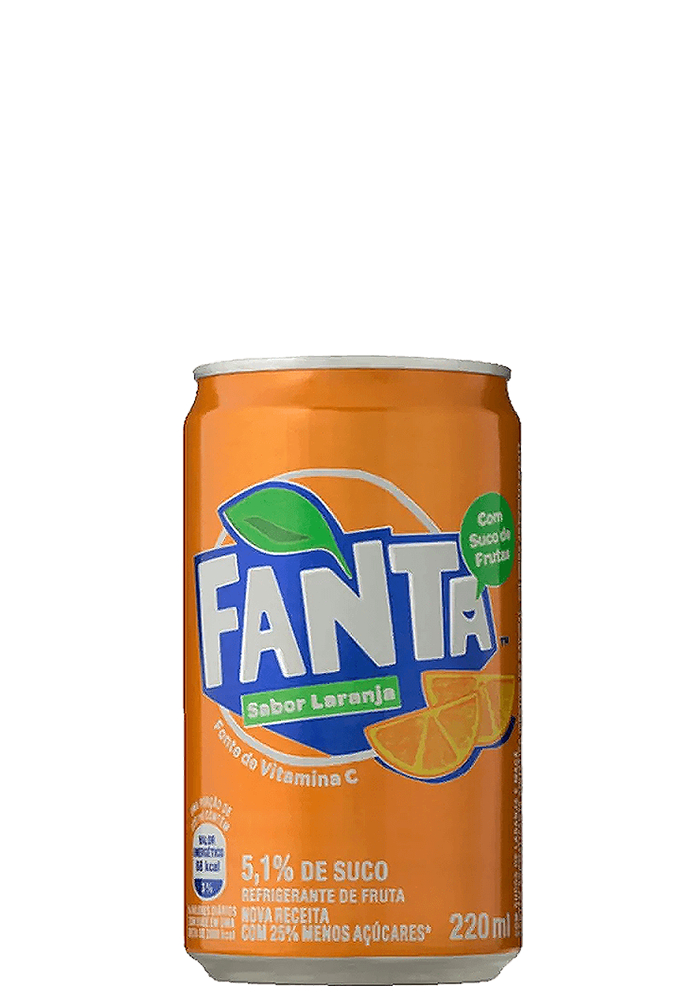 Refrigerante Fanta Laranja Mini Lata 220ml - 6 unidades
