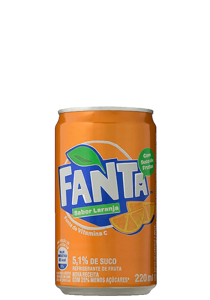 Refrigerante Fanta Laranja Mini Lata 220ml - 6 unidades