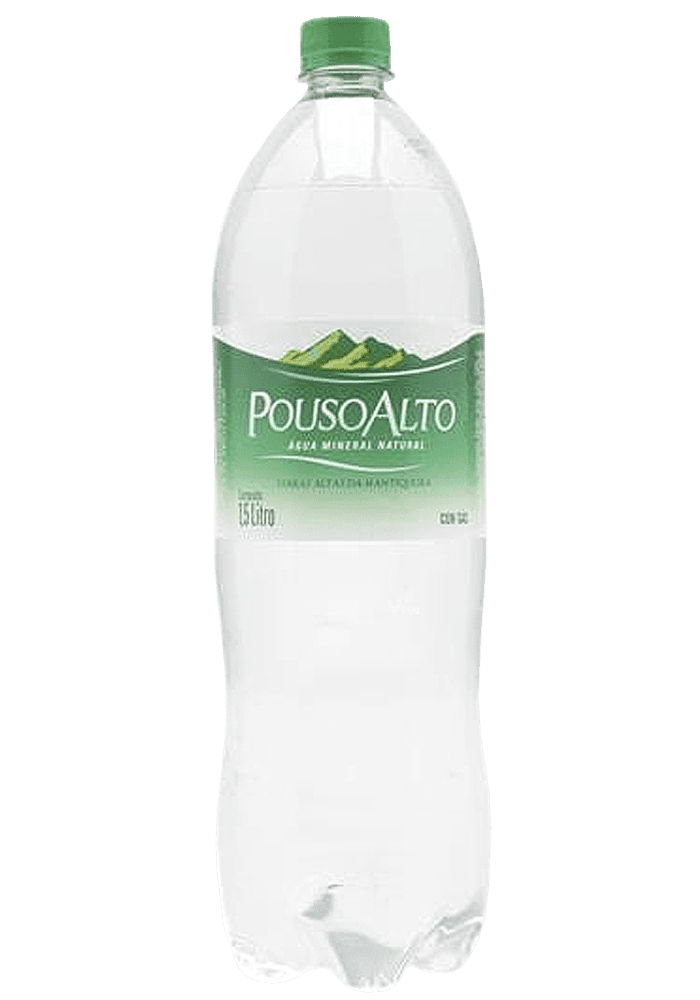 Água Mineral Pouso Alto Pet Com Gás 1,5L - 6 unidades