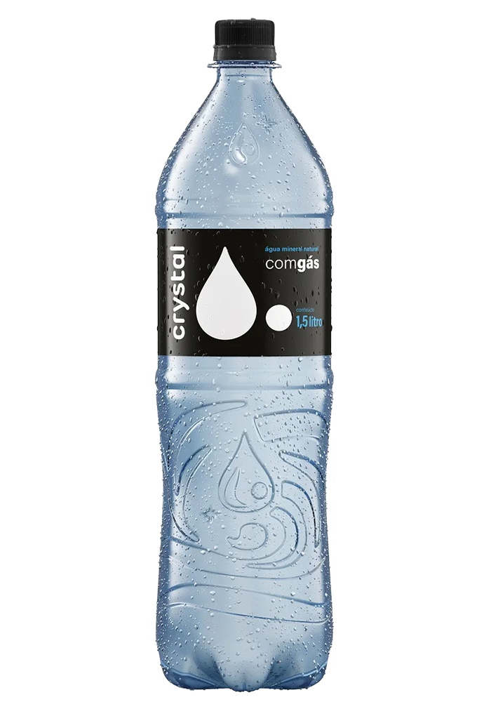 Água Mineral Crystal Pet com gás 1,5L - 6 unidades