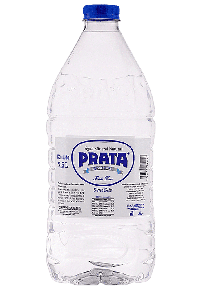 Água Mineral Prata Pet Sem Gás 2,5L - 4 unidades