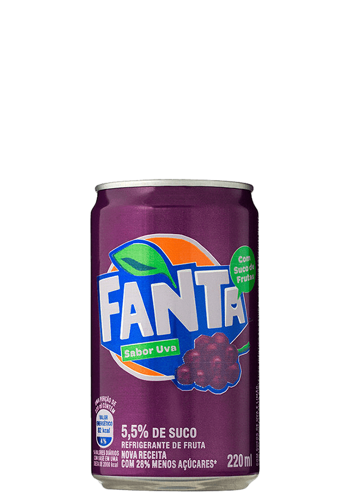 Refrigerante Fanta Uva Mini Lata 220ml - 6 unidades