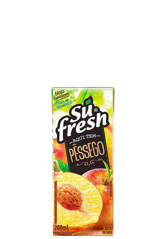 Suco Sufresh Pêssego 200ml - 27 unidades