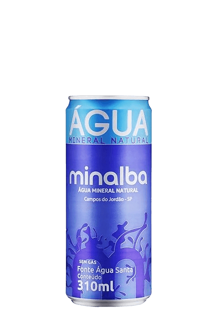 Água Mineral Minalba Lata sem gás 310ml - 12 unidades