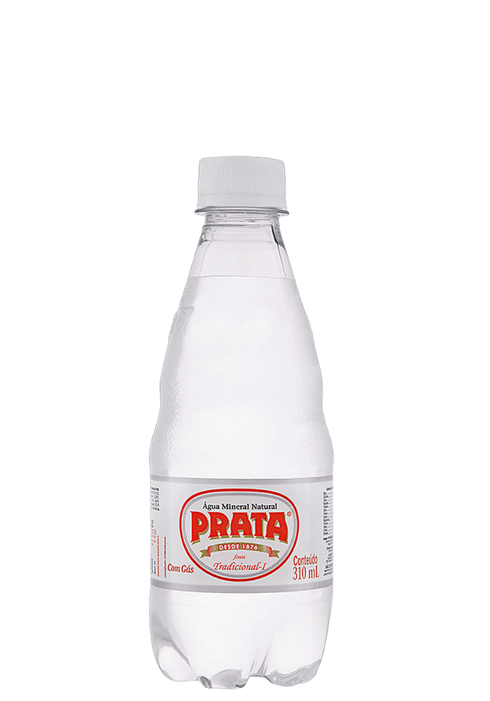 Água Mineral Prata Pet com gás 370ml - 12 unidades