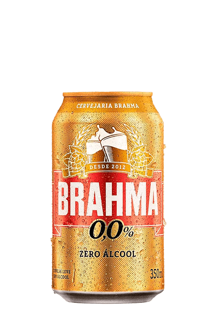 Cerveja Brahma Zero Lata 350ml - 12 unidades