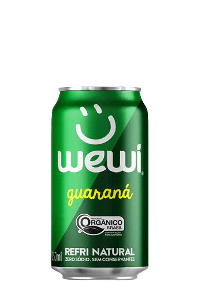 Refrigerante Guaraná Orgânico Wewi Lata 350ml - 6 unidades