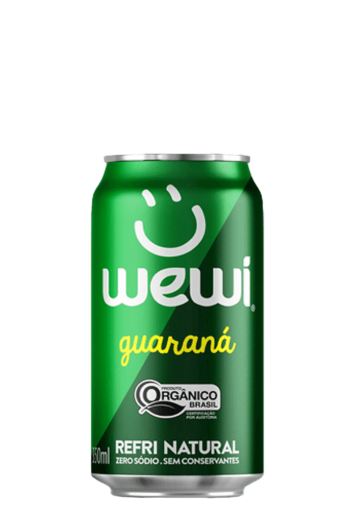 Refrigerante Guaraná Orgânico Wewi Lata 350ml - 6 unidades