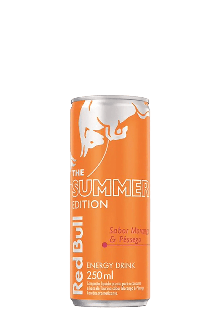 Energético Red Bull Morango E Pêssego 250ml - 24 unidades
