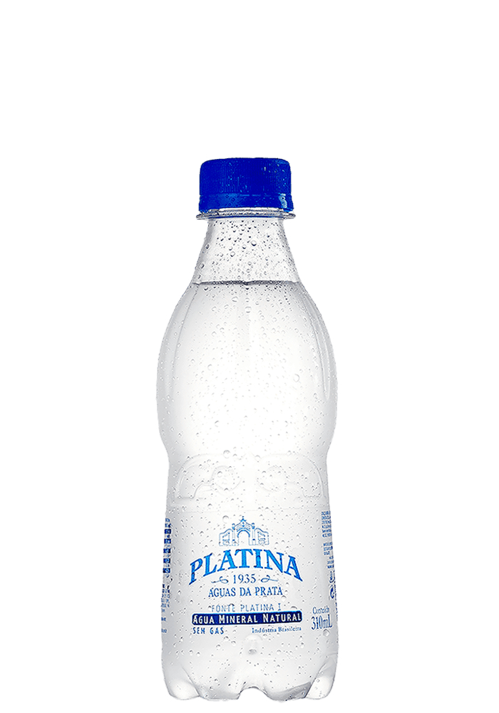 Água Mineral Platina Pet sem gás 310ml - 12 unidades