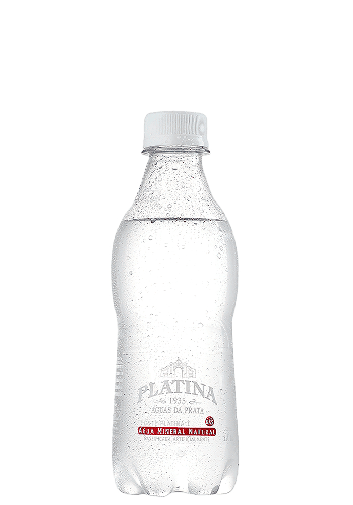 Água Mineral Platina Pet com gás 310ml - 12 unidades
