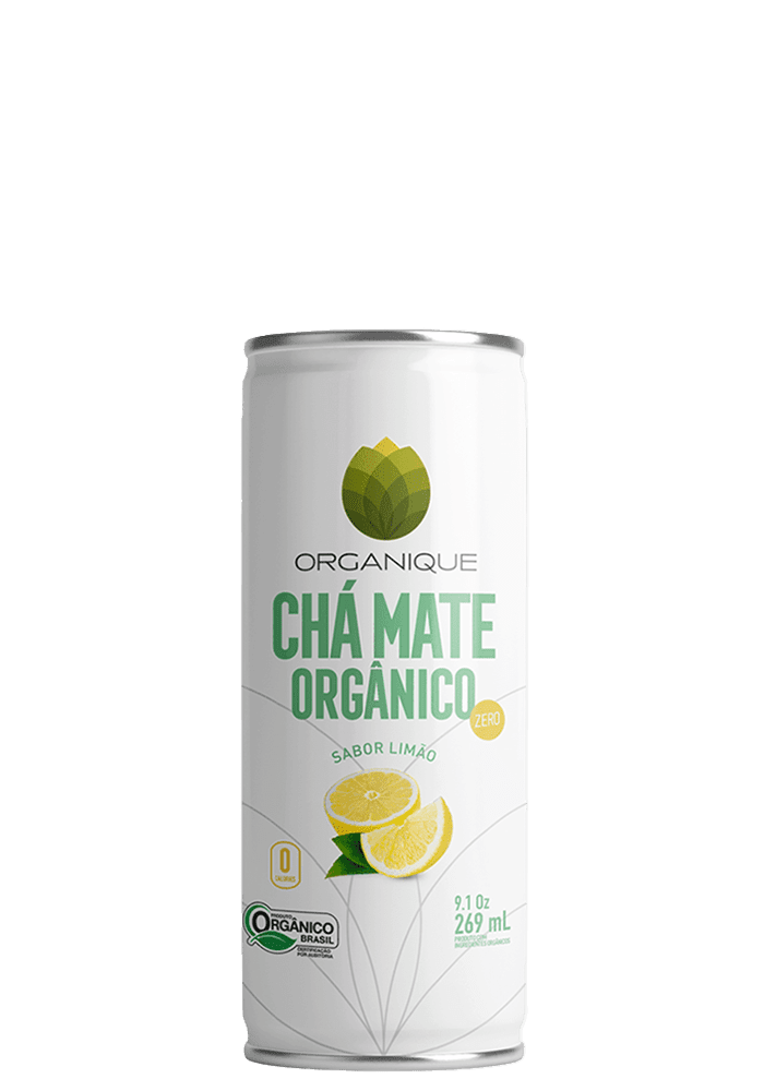 Chá Mate Organique Zero Limão Lata 269ml - 12 unidades