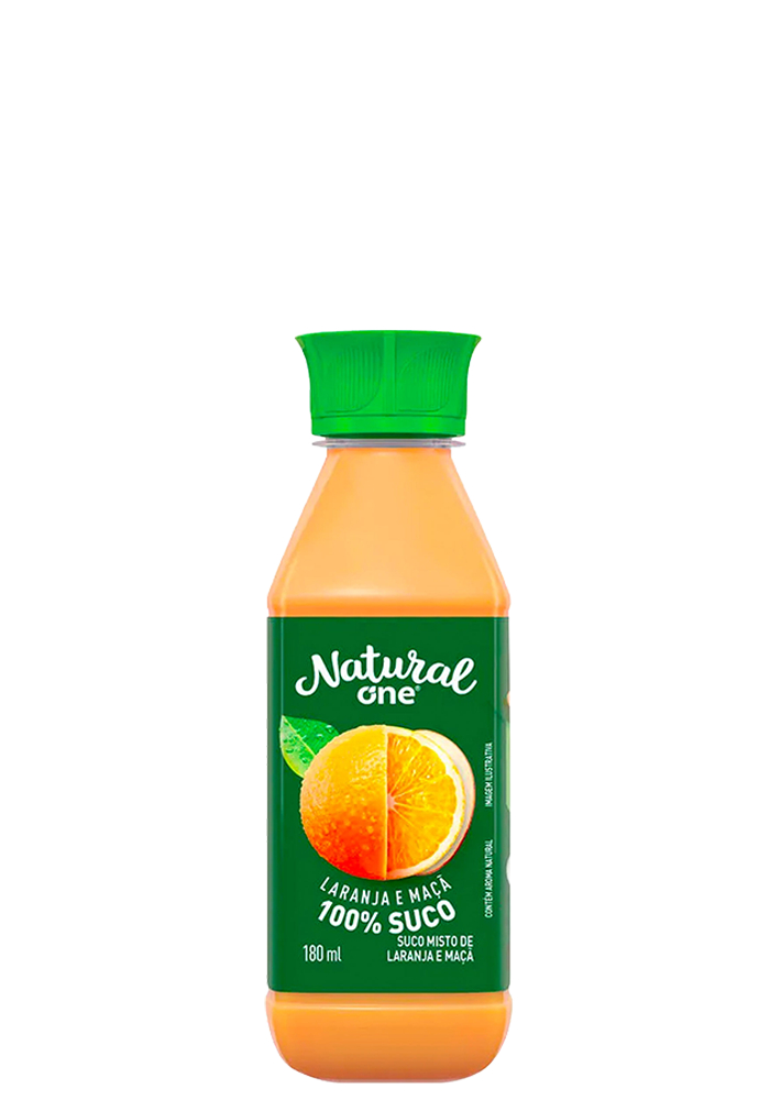 Suco Natural One Laranja e Maçã Pet 180ml - 6 unidades