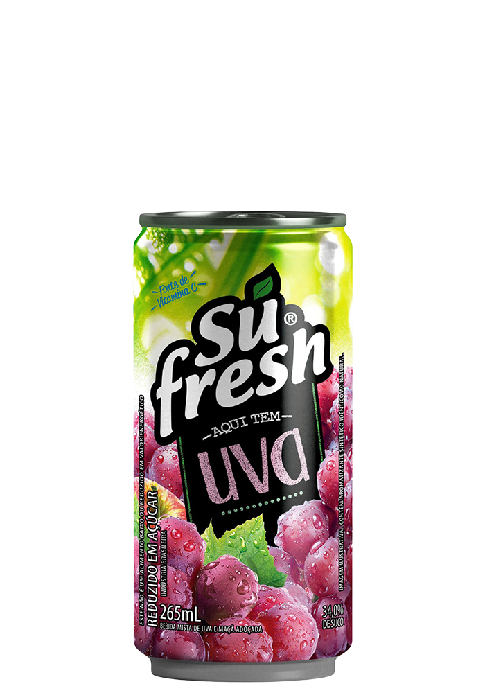 Suco Sufresh Uva Lata 265ml  - 12 unidades