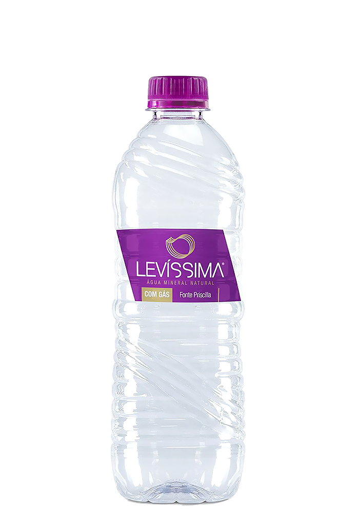 Água Mineral Levíssima Pet com gás 510ml - 12 unidades