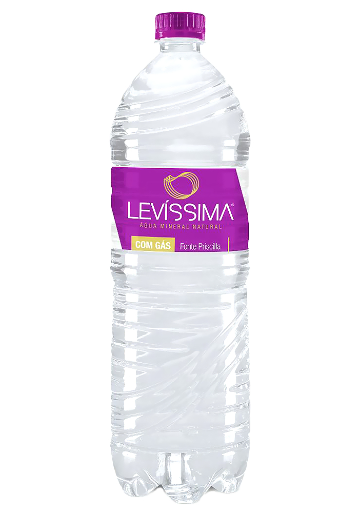 Água Mineral Levíssima Pet com gás 1,5L - 6 unidades