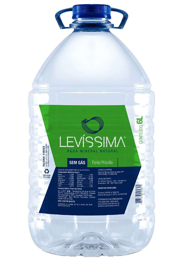 Água Mineral Levíssima Pet sem gás 6L