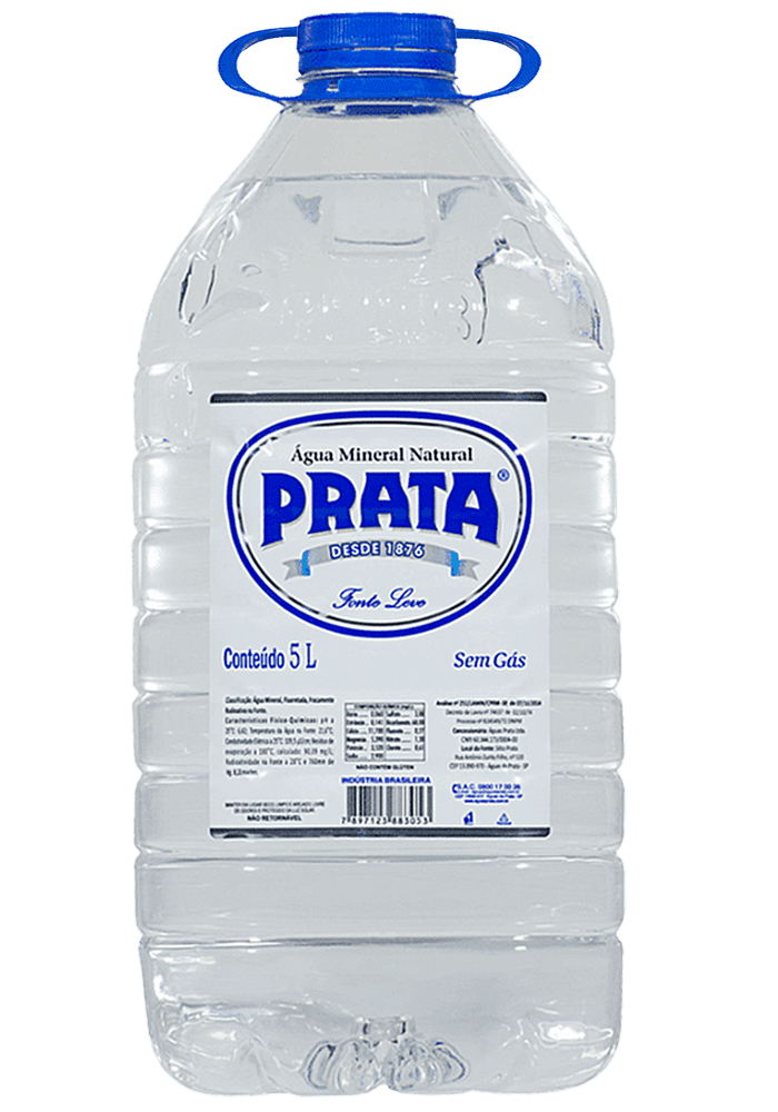 Água Mineral Prata Pet Sem Gás 5L - 2 unidades