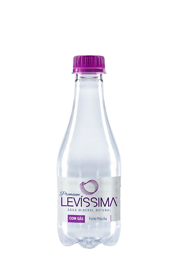 Água Mineral Levíssima Pet com gás 300ml - 12 unidades