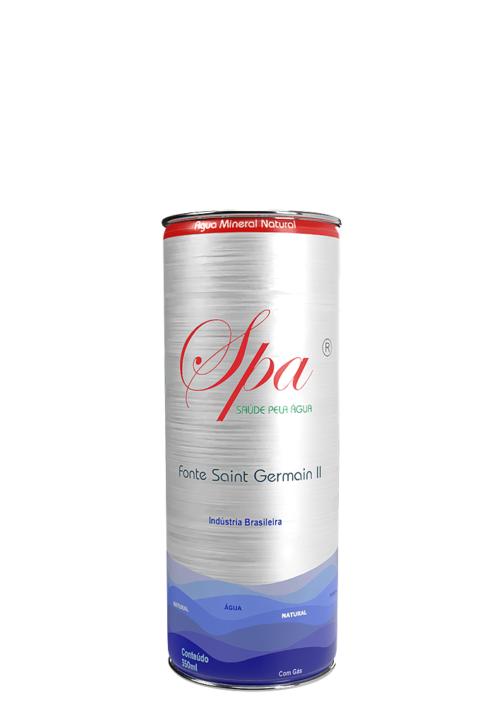 Água Mineral Spa Lata Com Gás 350ml  - 12 unidades