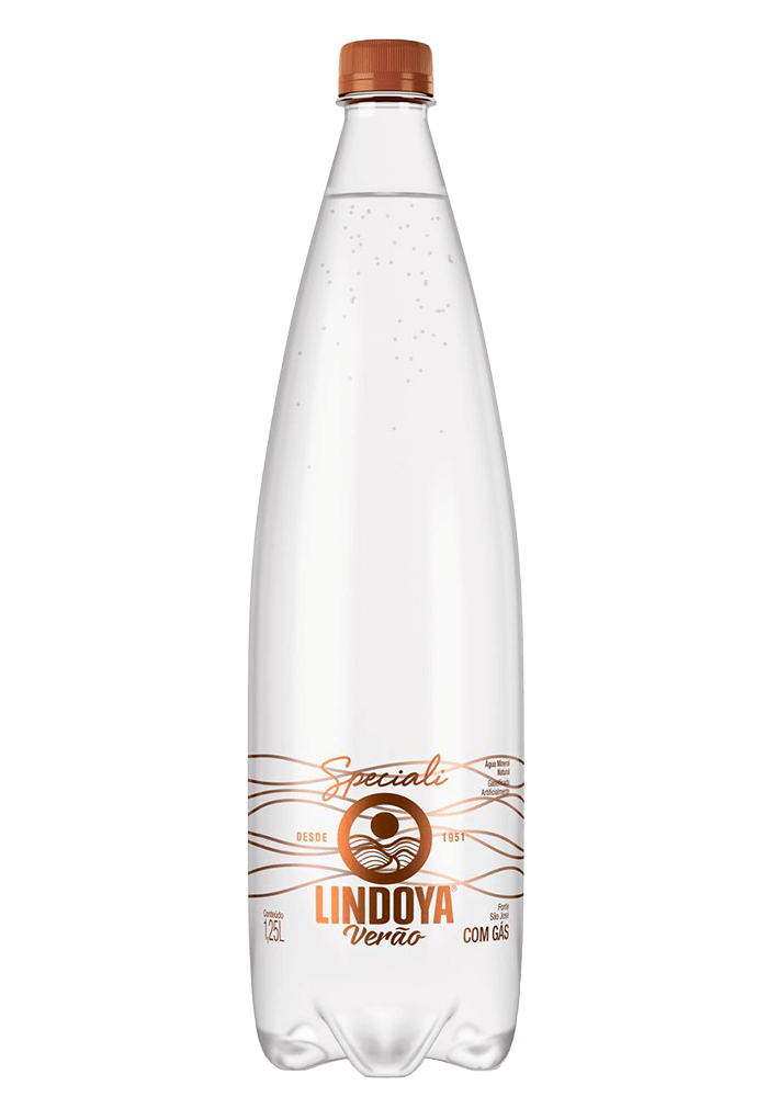 Água Mineral Lindoya Verão Speciali Pet Com gás 1,25L - 6 unidades