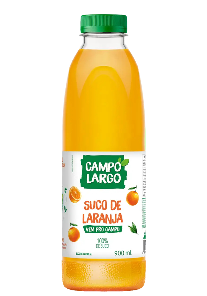 Suco Campo Largo Laranja Integral Pet 900ml - 6 unidades