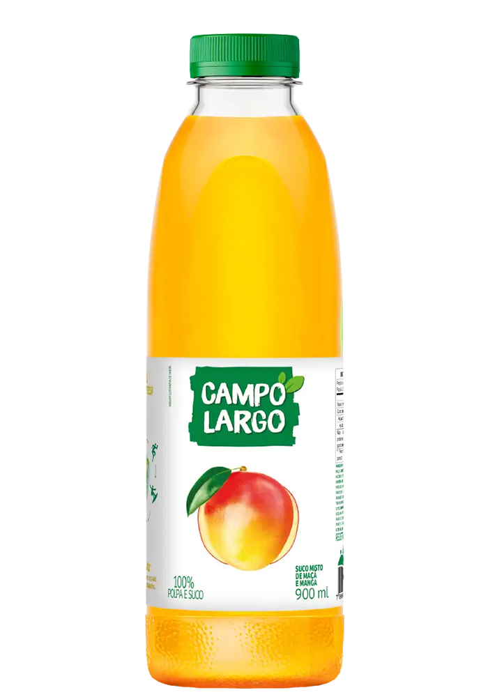 Suco Campo Largo Maçã e Manga Pet 900ml  - 6 unidades