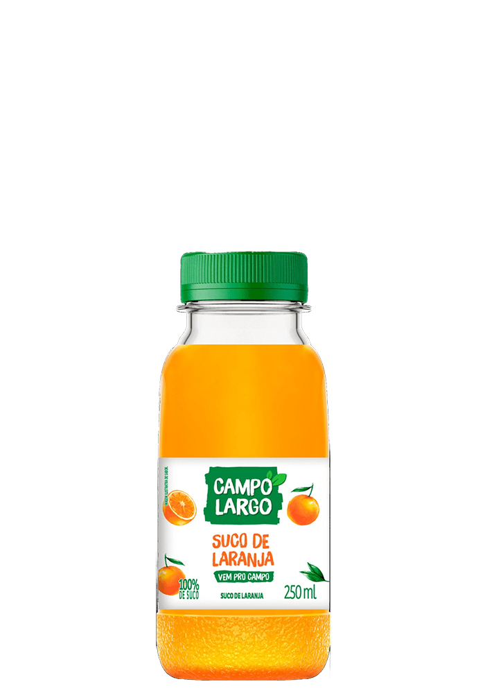 Suco Campo Largo Laranja Integral Pet 250ml  - 12 unidades