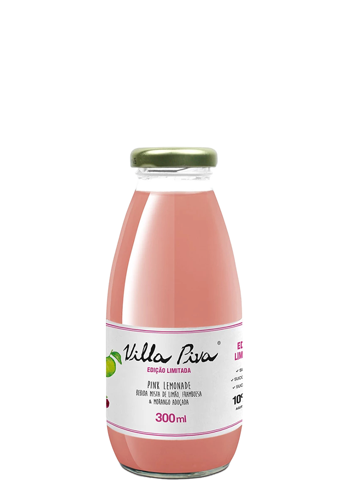 Suco Villa Piva Pink Lemonade 300ml  - 12 unidades