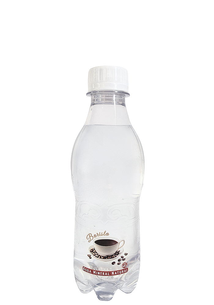 Água Mineral Platina Barista Pet com gás 310ml - 12 unidades