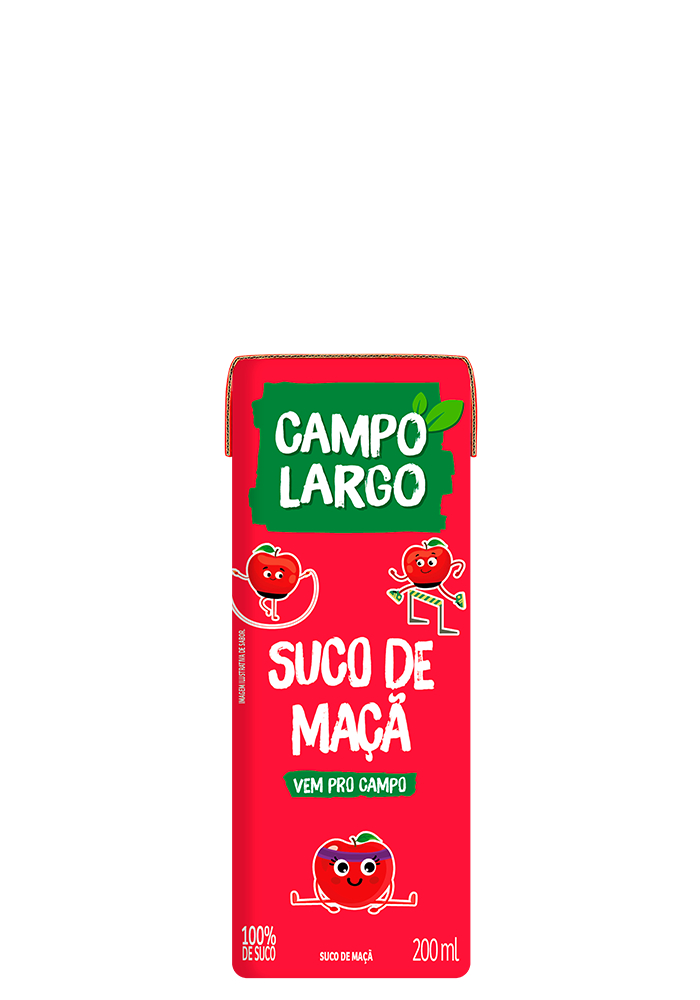 Suco Campo Largo Maçã Integral Pet 200ml  - 27 unidades