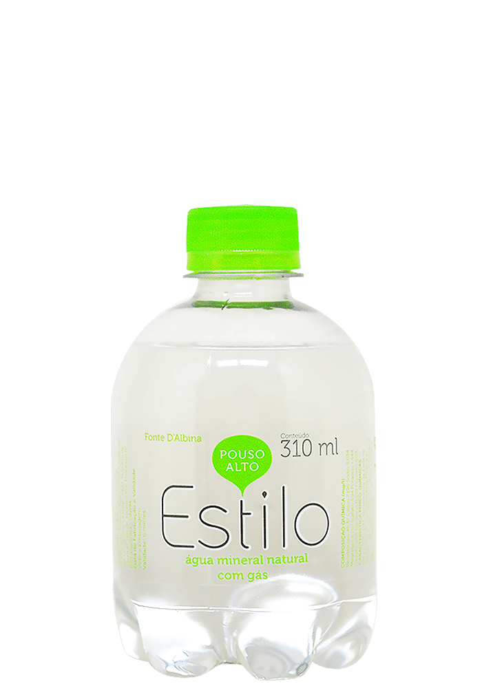 Água Mineral Pouso Alto Vip Estilo Pet Com Gás 310ml - 12 unidades