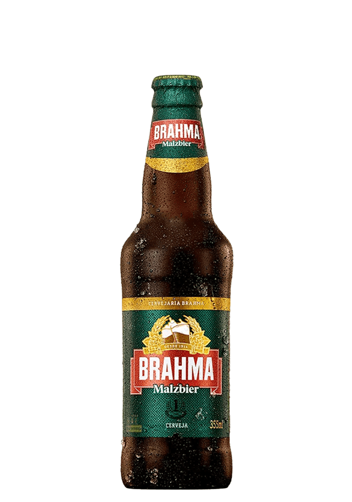 Cerveja Brahma Malzbier Long Neck 355ml - 24 unidades