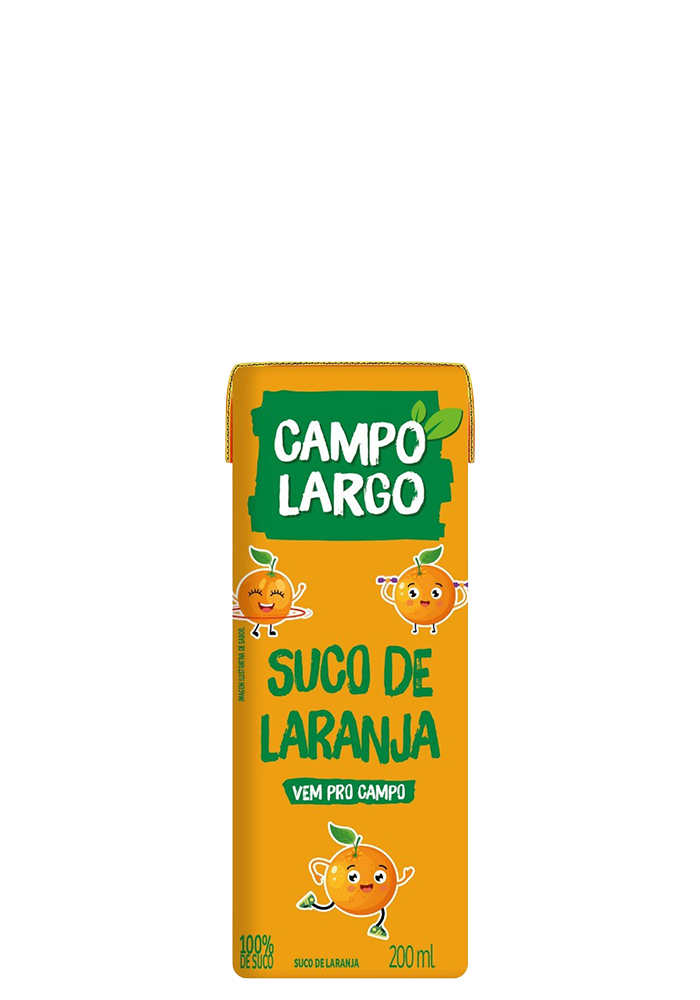 Suco Campo Largo Laranja Integral 250ml - 27 unidades