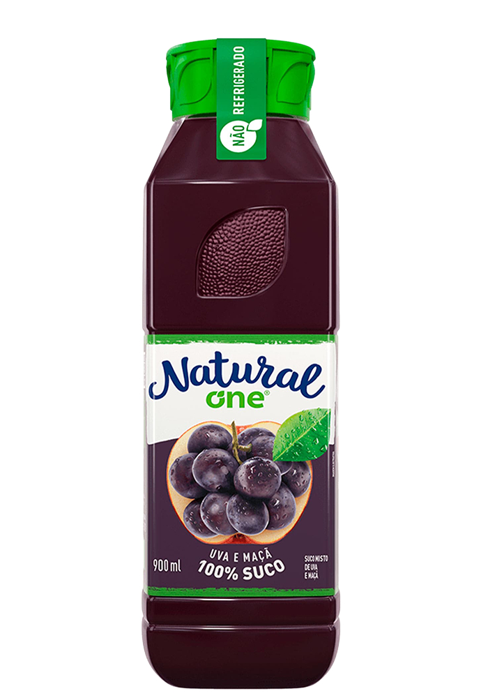 Suco Natural One Uva e Maçã Pet 900ml - 6 unidades