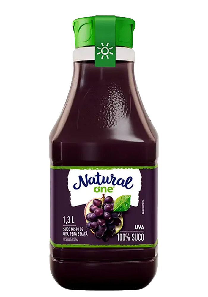 Suco Natural One Uva e Maçã Pet 1,3L - 6 unidades