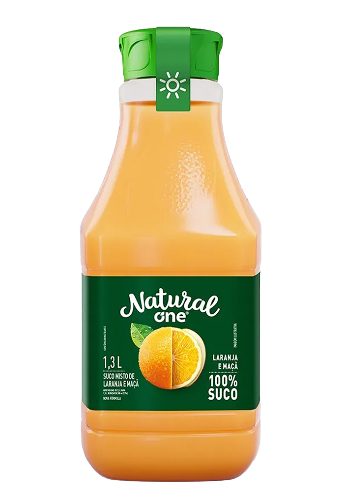 Suco Natural One Laranja e Maçã Pet 1,3L - 6 unidades