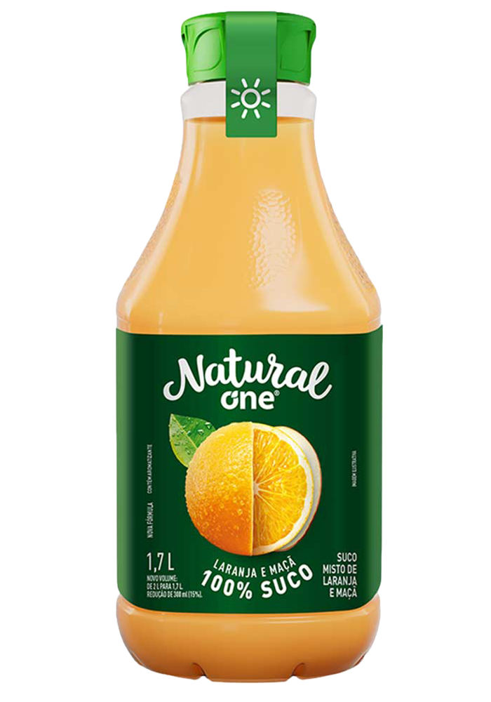Suco Natural One Laranja e Maçã Pet 1,7L - 6 unidades