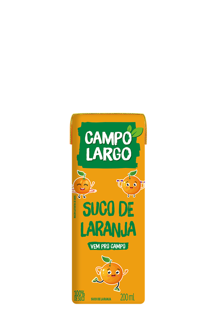 Suco Campo Largo Laranja Integral 200ml  - 27 unidades