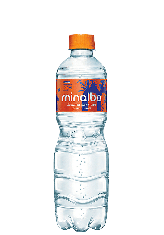 Água Mineral Minalba Pet Com Gás 510ml - 12 unidades