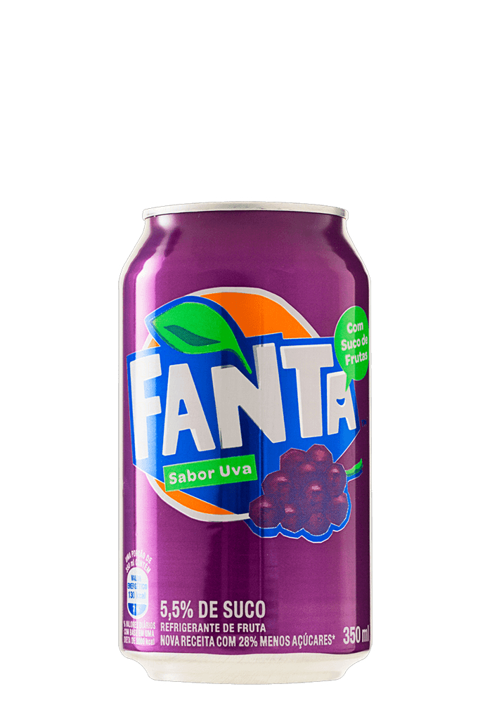 Refrigerante Fanta Uva Lata 350ml - 6 unidades