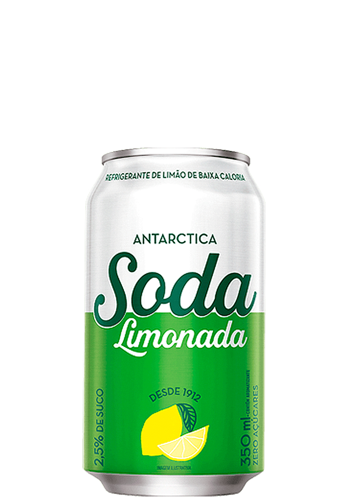 Refrigerante Soda Limonada Antarctica Diet Lata 350ml  - 12 unidades