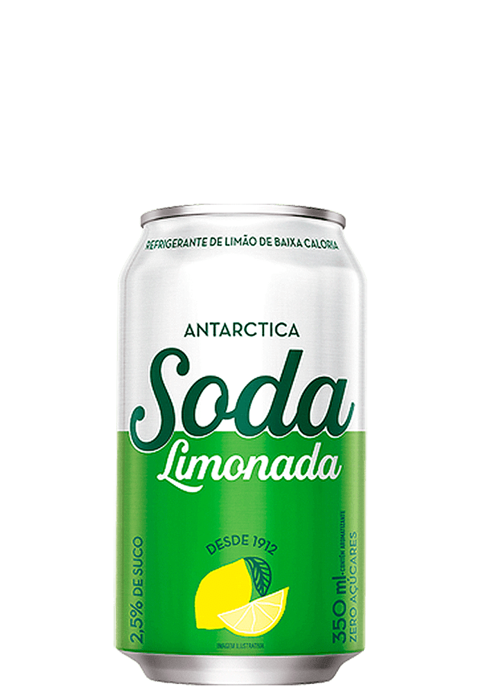 Refrigerante Soda Limonada Antarctica Diet Lata 350ml  - 12 unidades