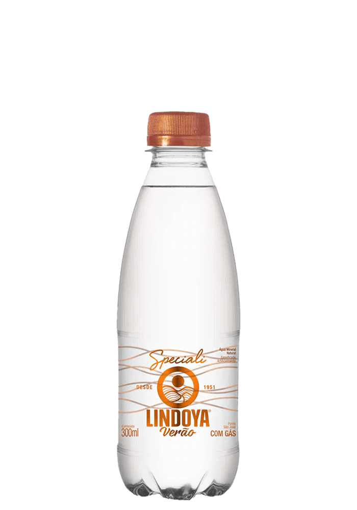 Água Mineral Lindoya Verão Speciali Pet Com Gás 300ml - 12 unidades